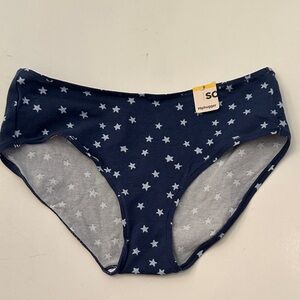 SO Blue with grey stars hip hugger panties Sz S